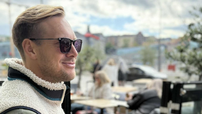 Nærbilde av Lars fra siden