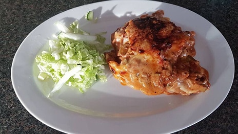 Lasagne ferdig til servering