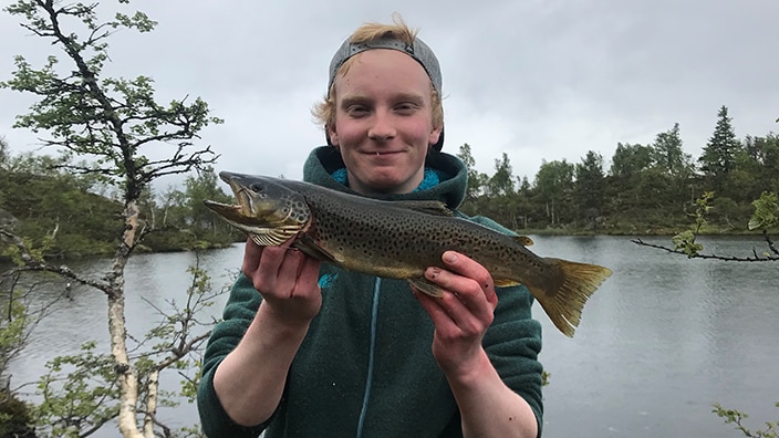 Benjamin på fisketur