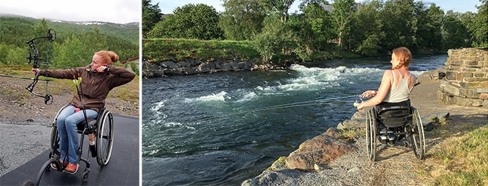 Guro driver med fiske og bueskyting