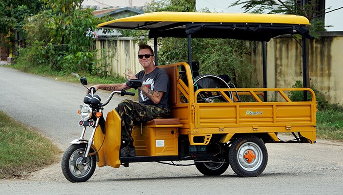 Kenneth i tuk-tuk