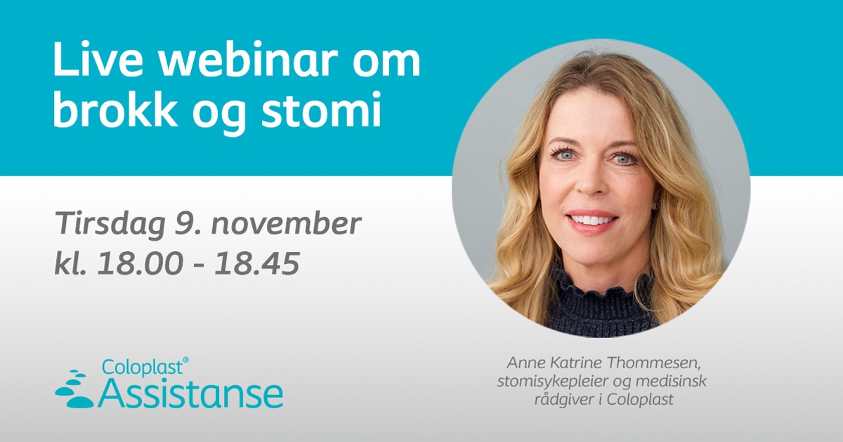 Live webinar om brokk og stomi