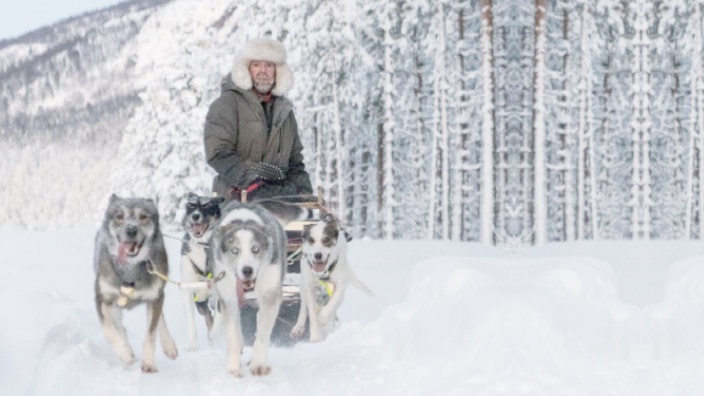 Richard kjører hundeslede