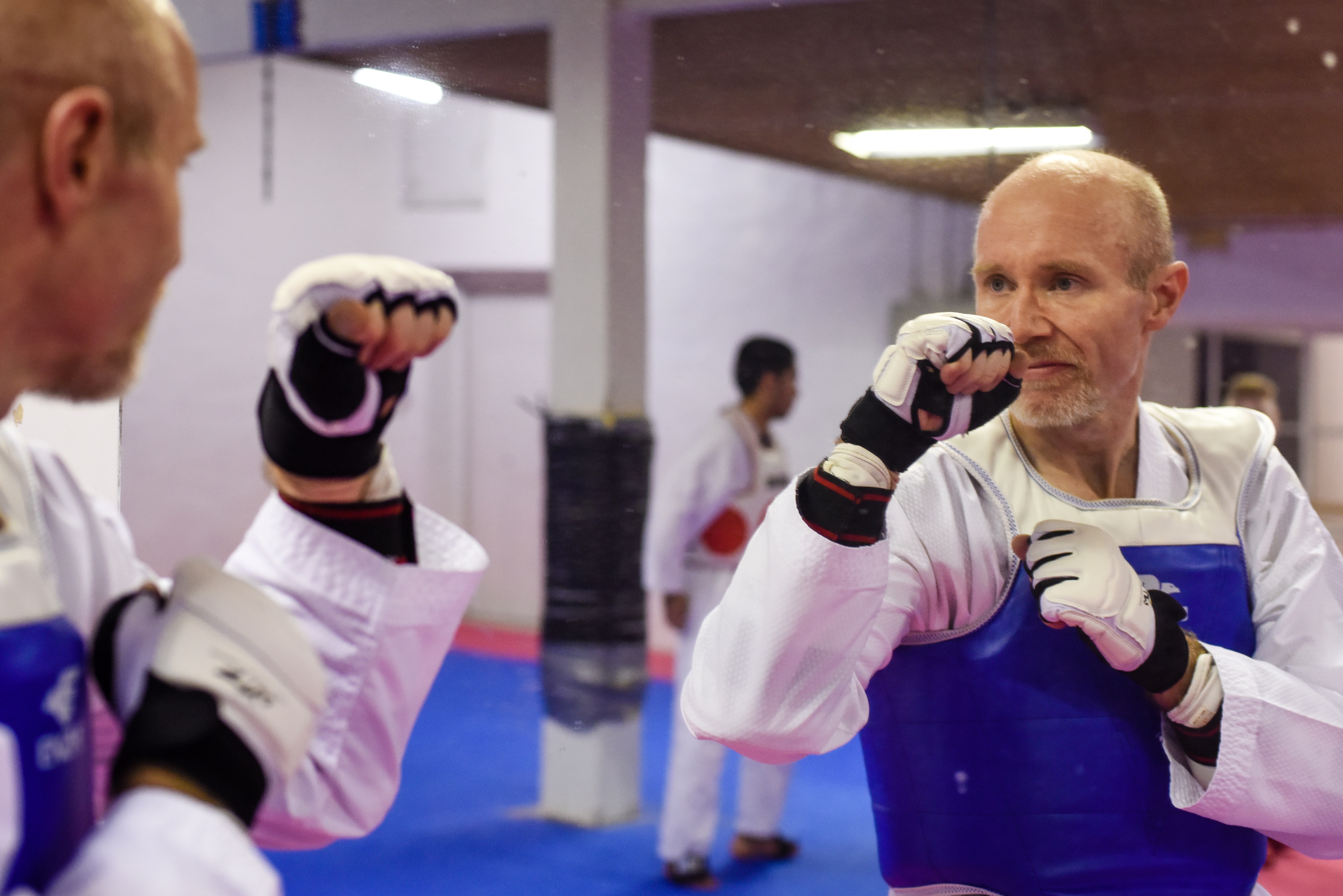 Øyvind på kampsporttrening